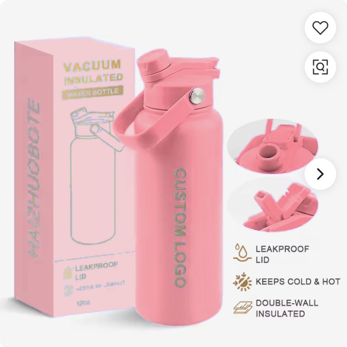 Water bottle product shot, pink